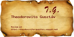 Theodorovits Gusztáv névjegykártya