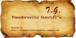 Theodorovits Gusztáv névjegykártya
