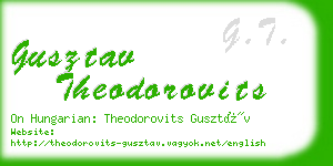 gusztav theodorovits business card
